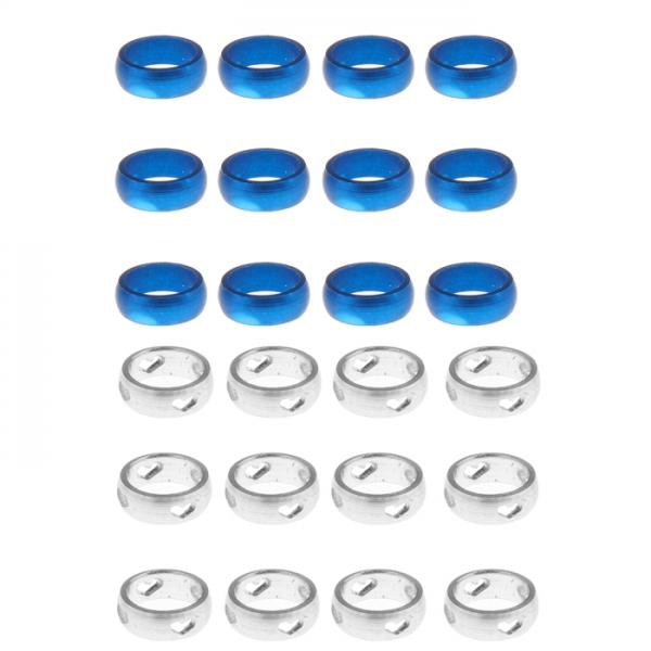 24 Pieces Aluminum Dart Sharft Protect Flights O Rings Spare Gripper Ring