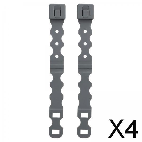 4x2Pcs System Malice Clips Strap Buckle Nylon Magazine Pouch Accessory gray