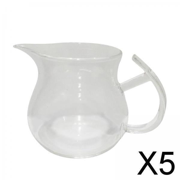 5xSmall Sauce Cup Serving Pitcher Transparent Milk Pourer for Milk Syrup Latte