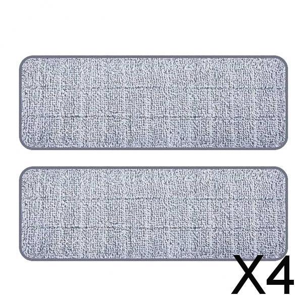 4xReplacement Flat Mop Pad Kitchen Bathroom Floor Duster Cleaning Cloth 2pcs
