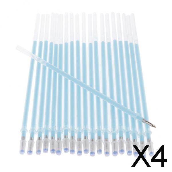 4x20 Pieces 1mm Colorful Ink Gel Pen Refills for Drawing Blue
