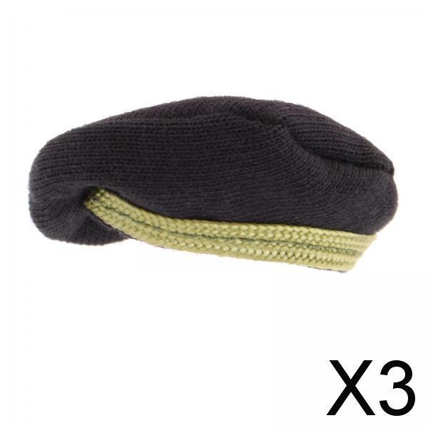 3x1/6 Soldier Berets Doll Decor Accessories for 12'' inch Soldier Figures