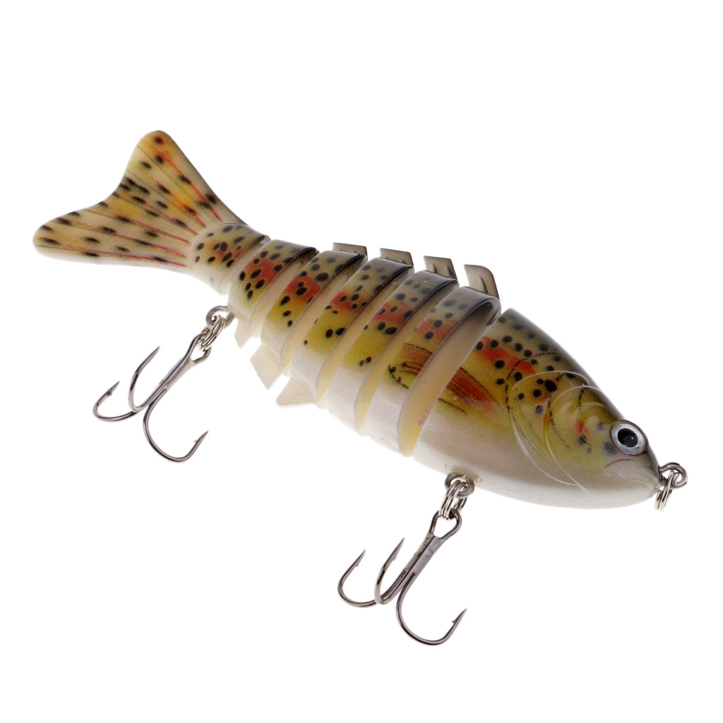 Multi Sections 7 Segments Fishing Lure Treble Hook 3D Eyes Hard Baits 04