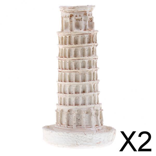 2xDIY Kit Resin Tower of Pisa Italy Building Model Scene for Diorama Landscape