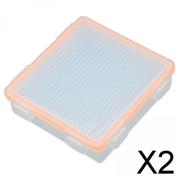 2xPlastic 18650 Battery Storage Box IP66 Waterproof Compact Travel Outdoor
