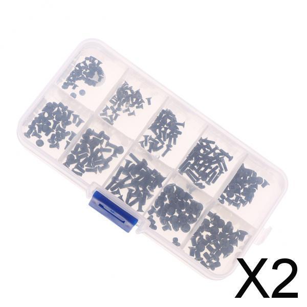 2x300Pcs M2/M2.5/M3 Cross Pan Head Machine screws Assortment Kit