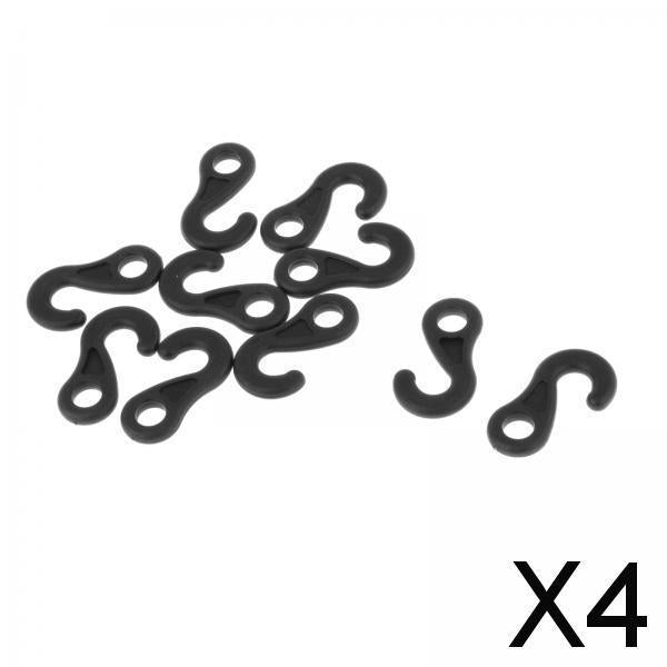 4x10Pcs Bungee Cord Hooks Elastic Rope Hook for Outdoor Uses Kayak Canopy Tarp