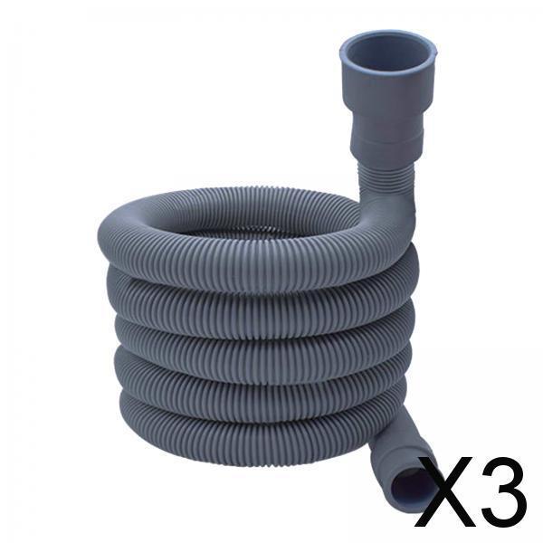 3xWashing Machine Drain Hose Flexible Universal Fit Replacement Accessory 1m