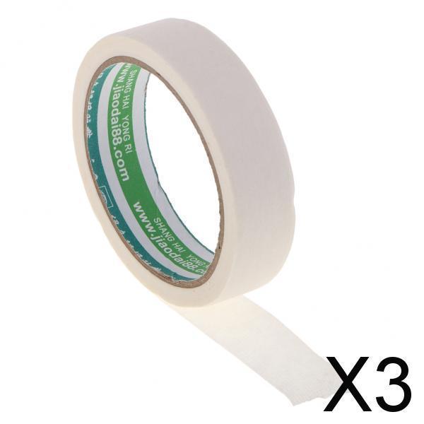 3xWritable Masking Tape Roll White for Home Office Labels DIY Decoration 24mm