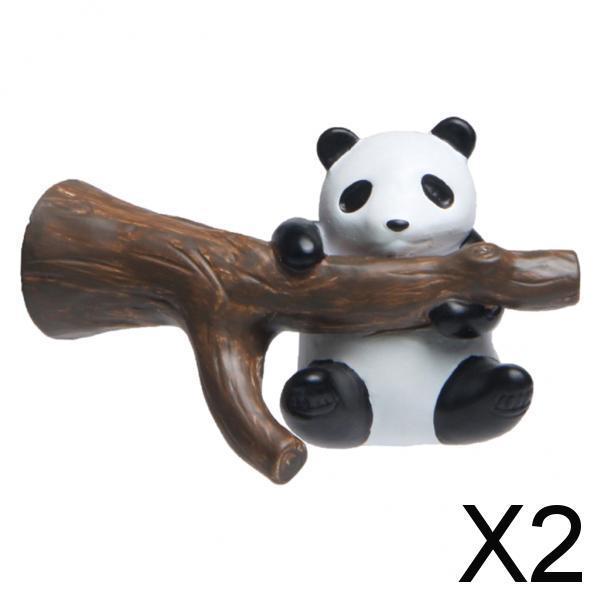 2x3D Panda Refrigerator Magnets Fridge Sticker Home Whiteboard Cabinets Decor hang branch