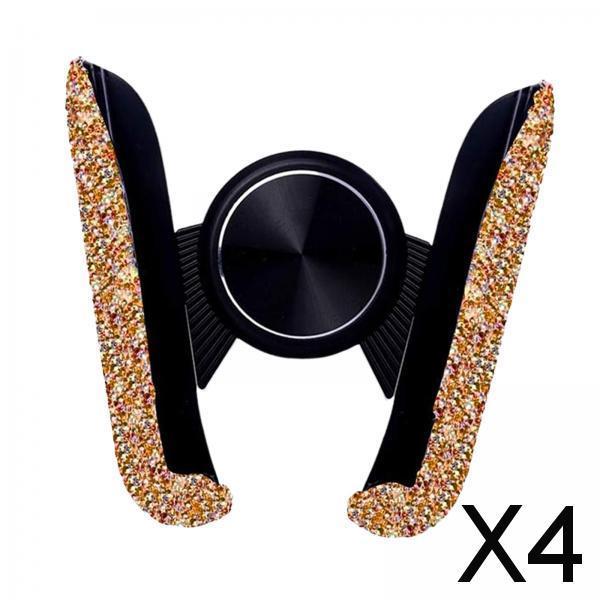 4xCar Phone Holder Auto Stand Air Vent Cellphone Mount for Women and Girl Aureate