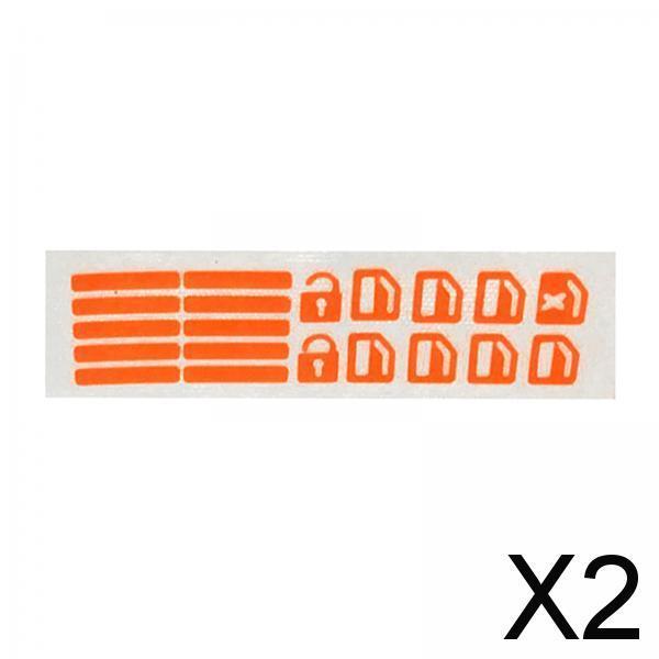 2xCar Switch Decal fluorescent Button Knob Switch Decals Fit for Benz Orange