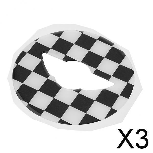 3x3D Steering Wheel Sticker Cover For Mini Copper F54 F55 F56 Black and White