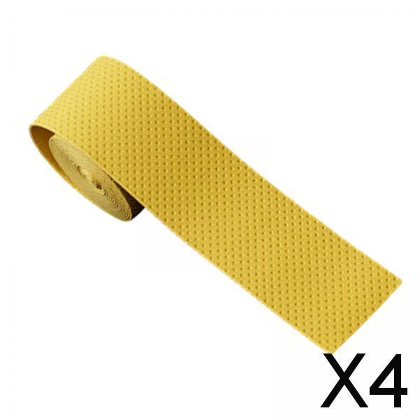 4xTennis Badminton Racket Grip Tape Table Tennis AntiSlip Grip Handle Tape Yellow