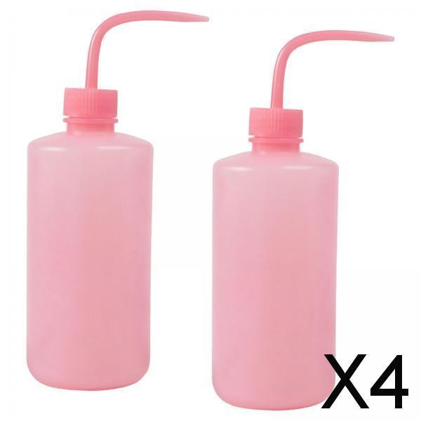 4x2x Wash Bottle Diffuser Squirt Squeeze Bottle Twist Top Caps Soap Wash Pink 500ML