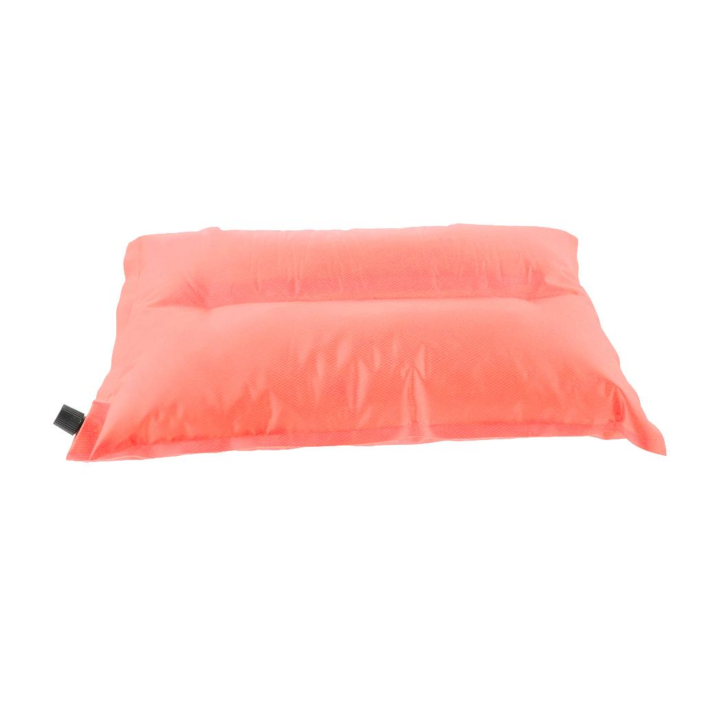 Outdoor Self Inflatable Camping Pillow Travel Airplane Air Cushion Orange