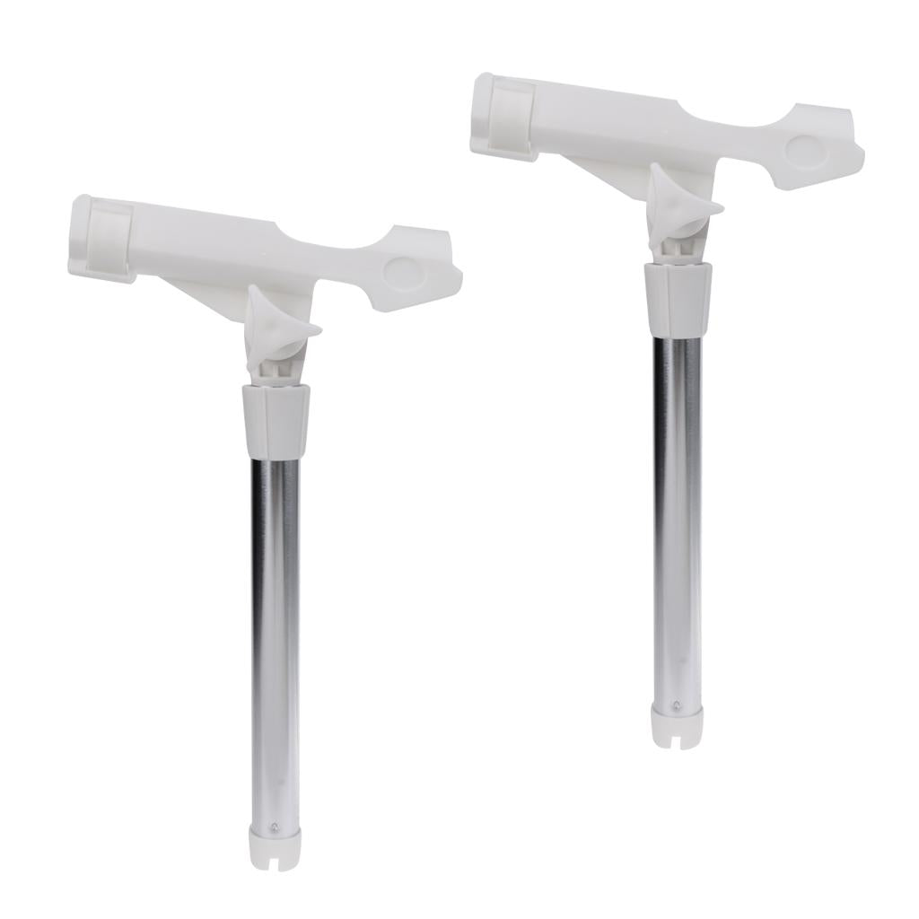 2Pcs Angle Adjustable Single Outrigger Rod Holder Boat Fishing Rod Pole Tube