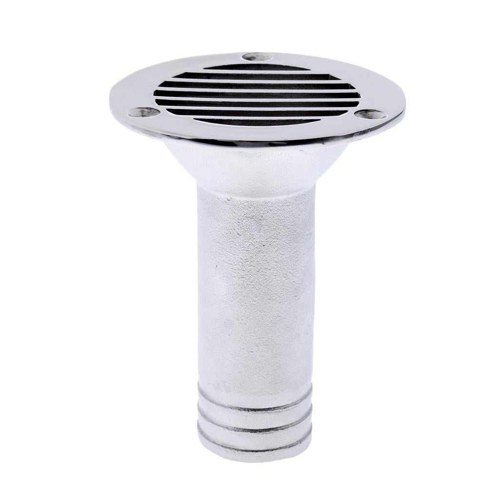 Polished 316 Stainless Steel Boat Deck Drain Scupper For Marine Boat Yacht