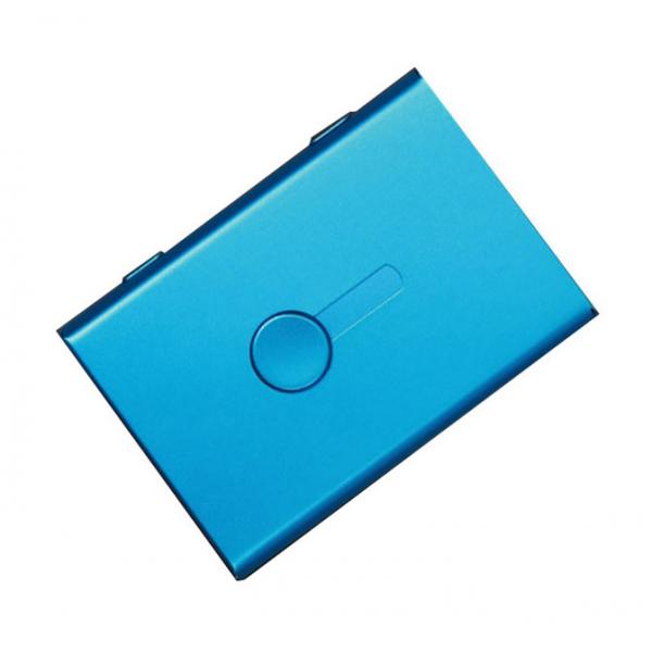 Business Card Holder Case Metal Pocket Card Holder Name Card Blue