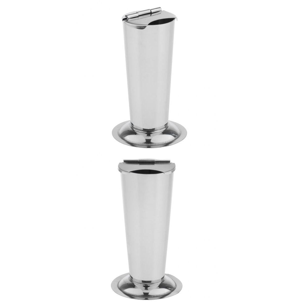 2 Pieces Dental Stainless Steel Jar Holder for Forceps Tweezers Plier
