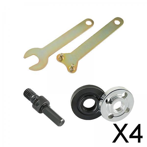 4xElectric Drill Angle Grinder Adapter Flange Nuts Drill Arbor Adapter Mandrel
