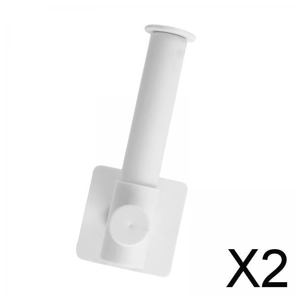 2xHousehold Toilet Paper Holder Mounted Tissue Hanger for Kitchen Washroom Art White