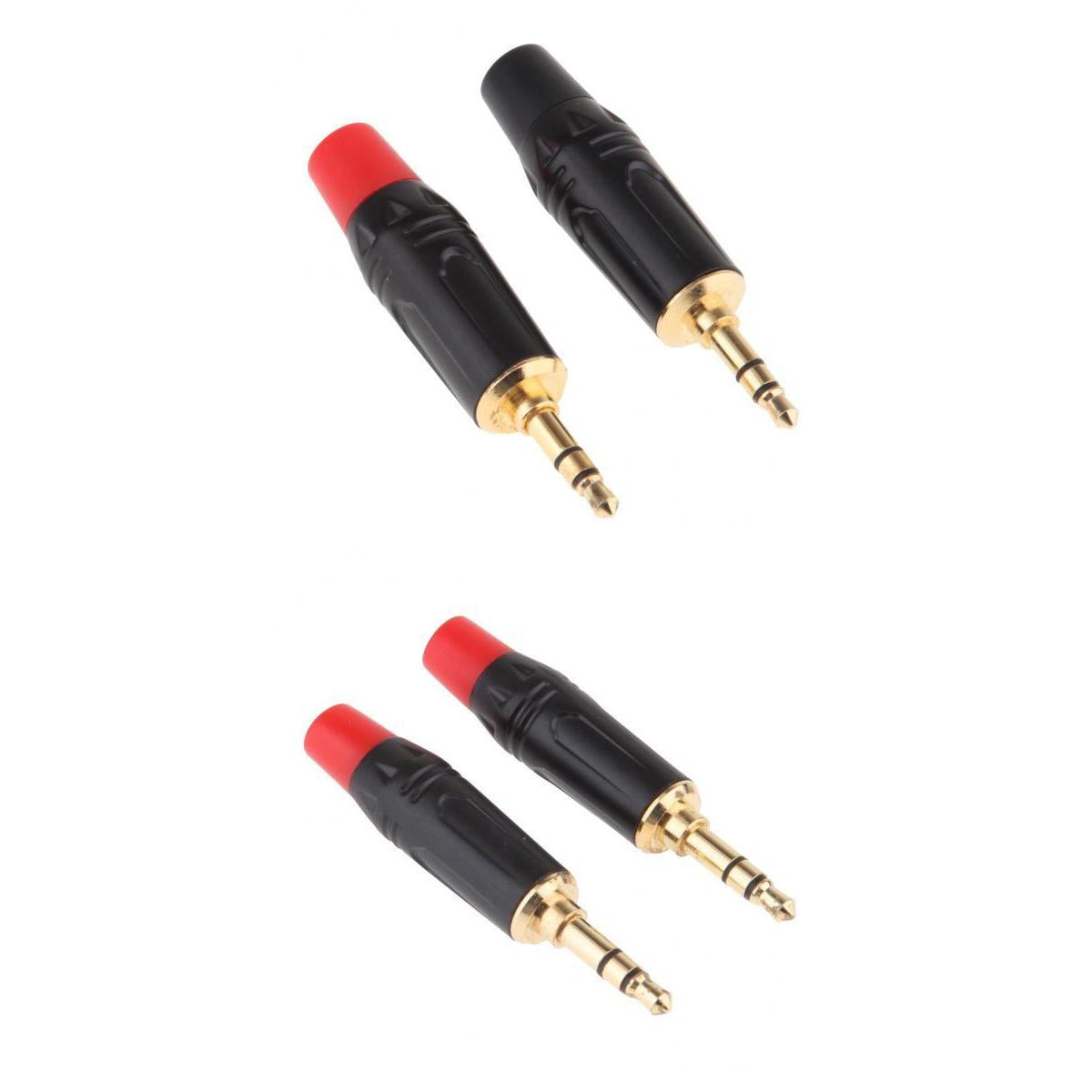 4Pcs 3.5mm 3Pole Male Repair Earphones Audio Solder Jack Plug Adapter