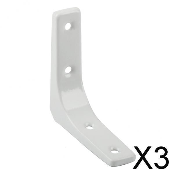 3xHeavy Duty Shelf Bracket Wall Hanging Shelve L Shaped Brackets White 3Inch