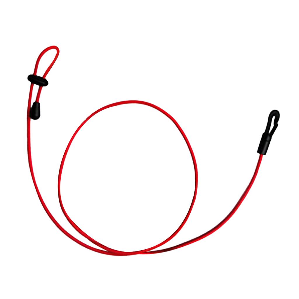 120cm Kayak Canoe Paddle Leash Clip Safety Fishing Rod Tether Holder red