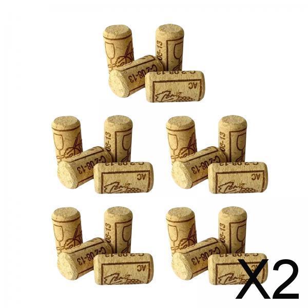 2x20 Pieces Wine Bottle Corks Stoppers Wine Making Art Projects for Bar Wedding Patterned