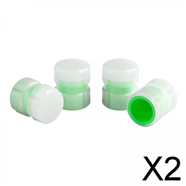 2x4Pcs Auto Tire Valve Caps Bike Tire Caps Accessories for Cars SUV Green