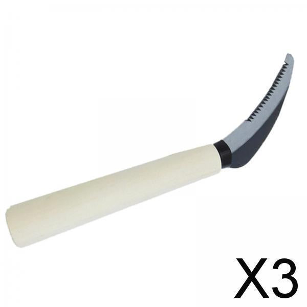 3xGrass Weeding Knife Stainless Steel Weeding Sickle for Terrace Lawn Driveway