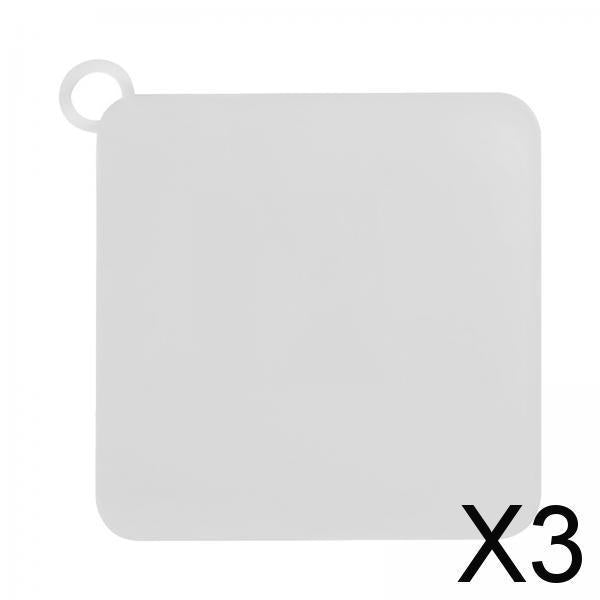 3xSilicone Drain Mat Universal Flexible Drain Plug for Restroom Dorm Household translucent small