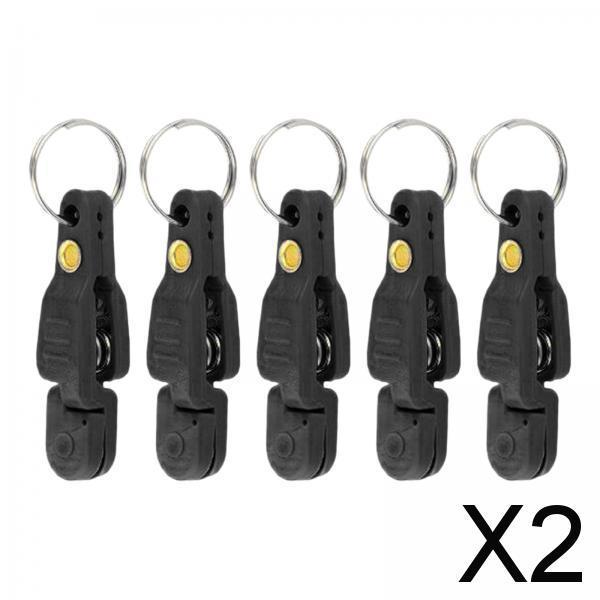 2x5 Pieces Heavy Tension Snap Release Clips for Weight Boat Fishing Downrigger Black