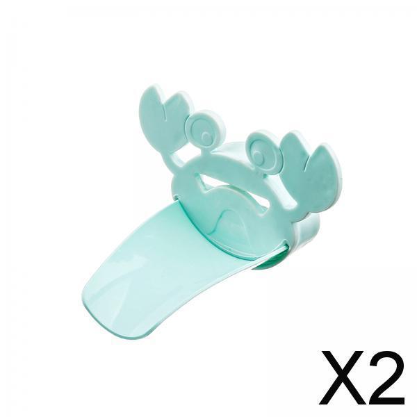 2xSilicone Kids Sink Extender Children Faucet Extension for Basin Bathroom Tub Blue