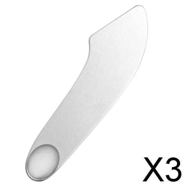 3xMakeup Spatula Easy to Clean Stainless Steel Makeup Mixing Spatula Tool without Bag