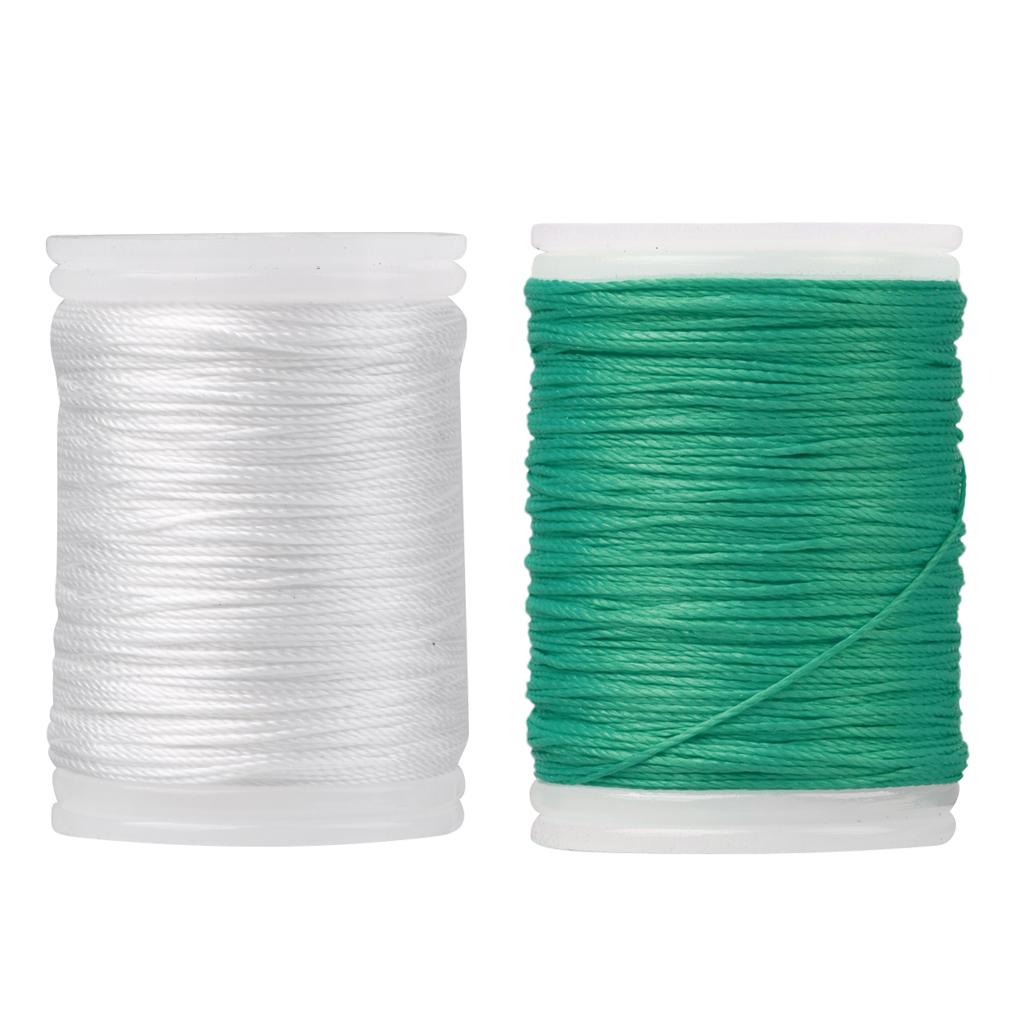 110m Fiber Bow String Serving Material Bowstring Protect Green+White