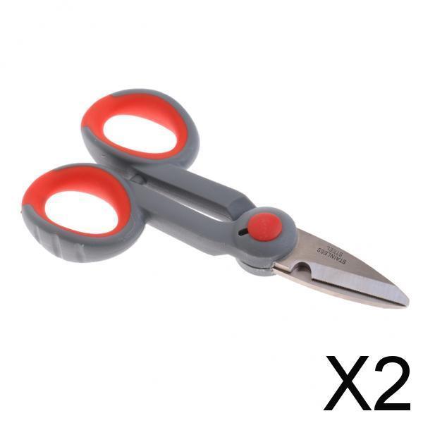 2xMulti Function Portable Fishing Scissors Line Cutter Shears Fishing Tools