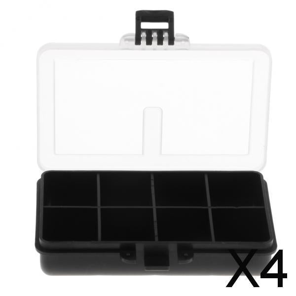 4x8 Compartments Waterproof Plastic Fishing Lures Baits Hook Tackle Box Case