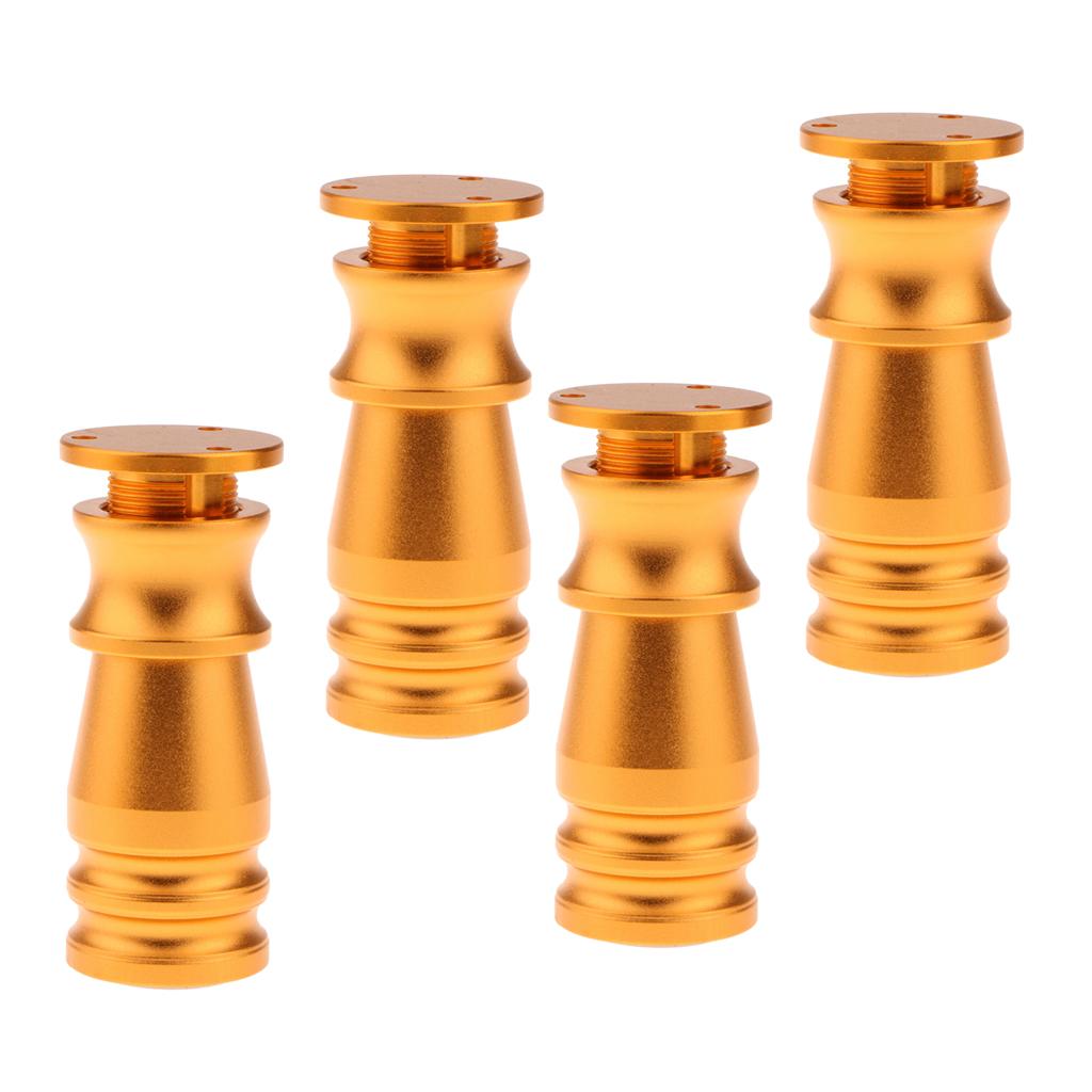 Adjustable Aluminum Alloy Sofa Couch Legs Cabinet Furniture Feet Golden 10cm