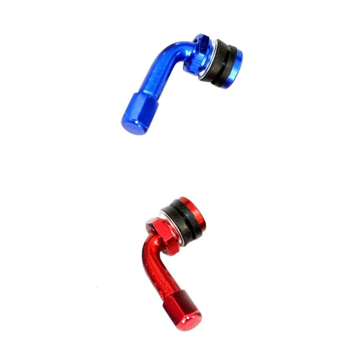 CNC Aluminum Motorcycle Scooter Rim Wheel Air Tyre Tire Valve Stem Blue/Red