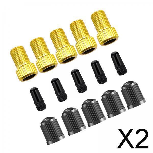 2xPresta to Schrader Valve Adapter Bike Pump Converter Car Accessories Bicycle Plastic Presta Hat