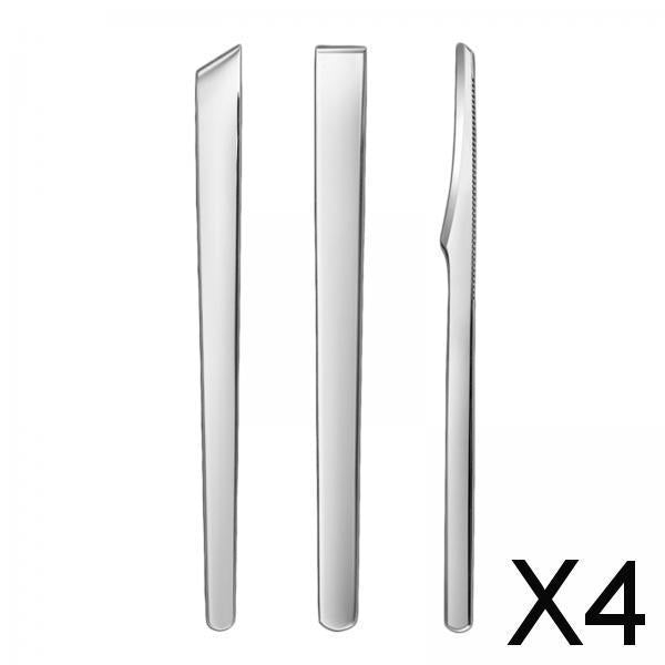 4xPedicure Knife Dead Skin Corn Foot Callus Remover Foot Scrubber foot Pedicure Silver 3Pcs
