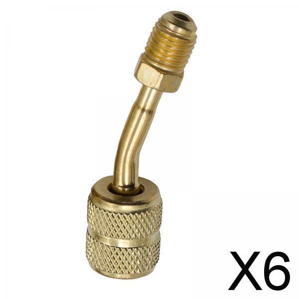 6xR22 to R410 Air Conditioning Value Easy to Install Durable Mini Adapter 45 Degree