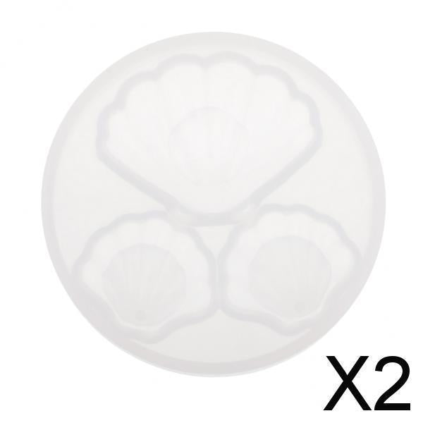 2x1 Piece Shell Shape Silicone Mold Shell Hanging Ornament Mould Craft Tools
