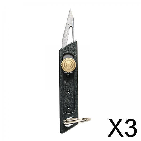 3xMulti Utility Knife Aluminum Retractable Paper Cutting Tool Black