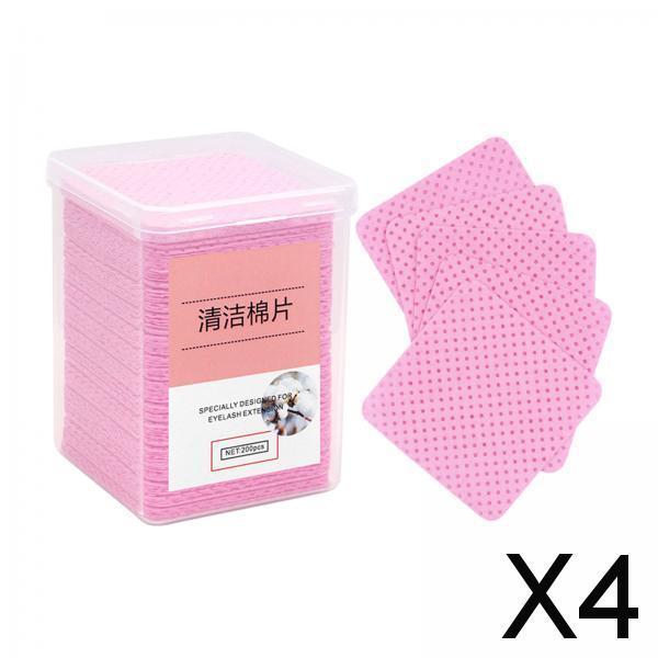 4x200Pcs Glue Nozzle Wipes Soft Glue Wiping Cloth Removers Tools for Eyelash