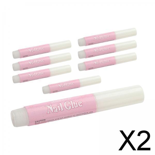 2xNail Glue 0.07oz Clear Nail Glue Nail Tips Glue for Acrylic Nails Tips