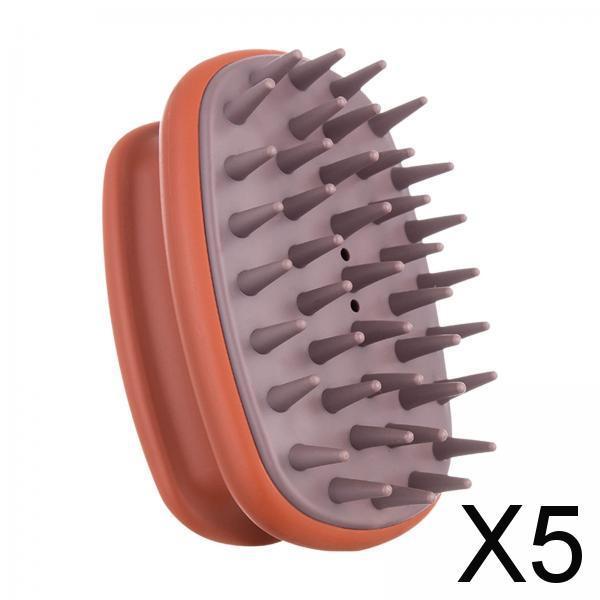 5xManual Head Scalp Massage Brush Comfortable for Women Men Pets Styling Tools coffee