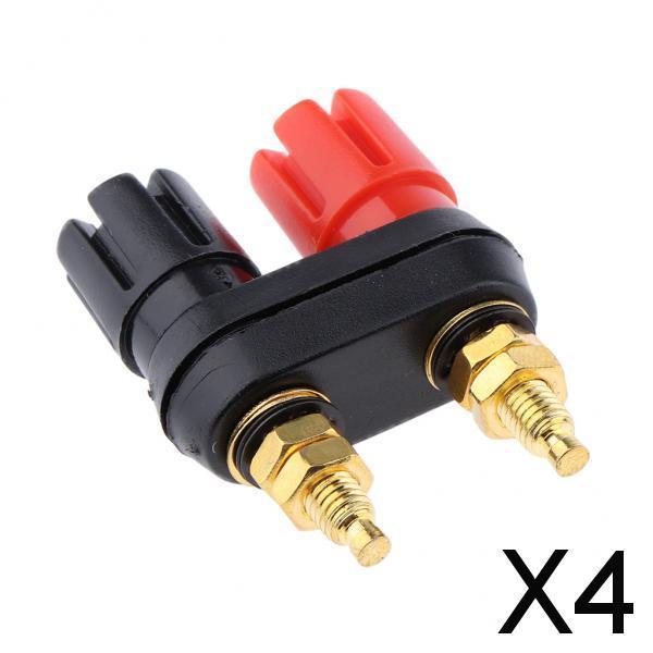 4xDual 4mm Banana Plug Jack Socket Binding Post For Speaker Amplifier